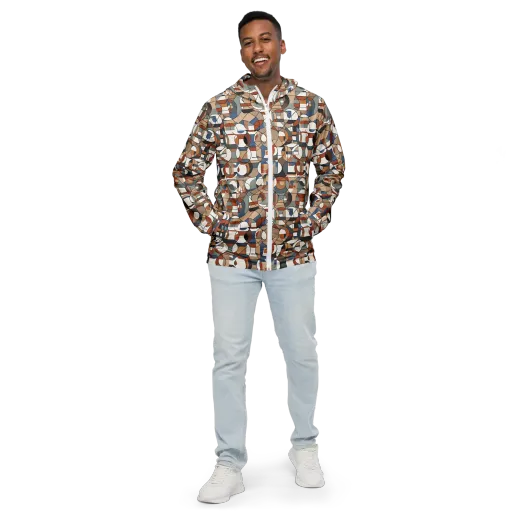 Contour Mosaic on a Men's Windbreaker