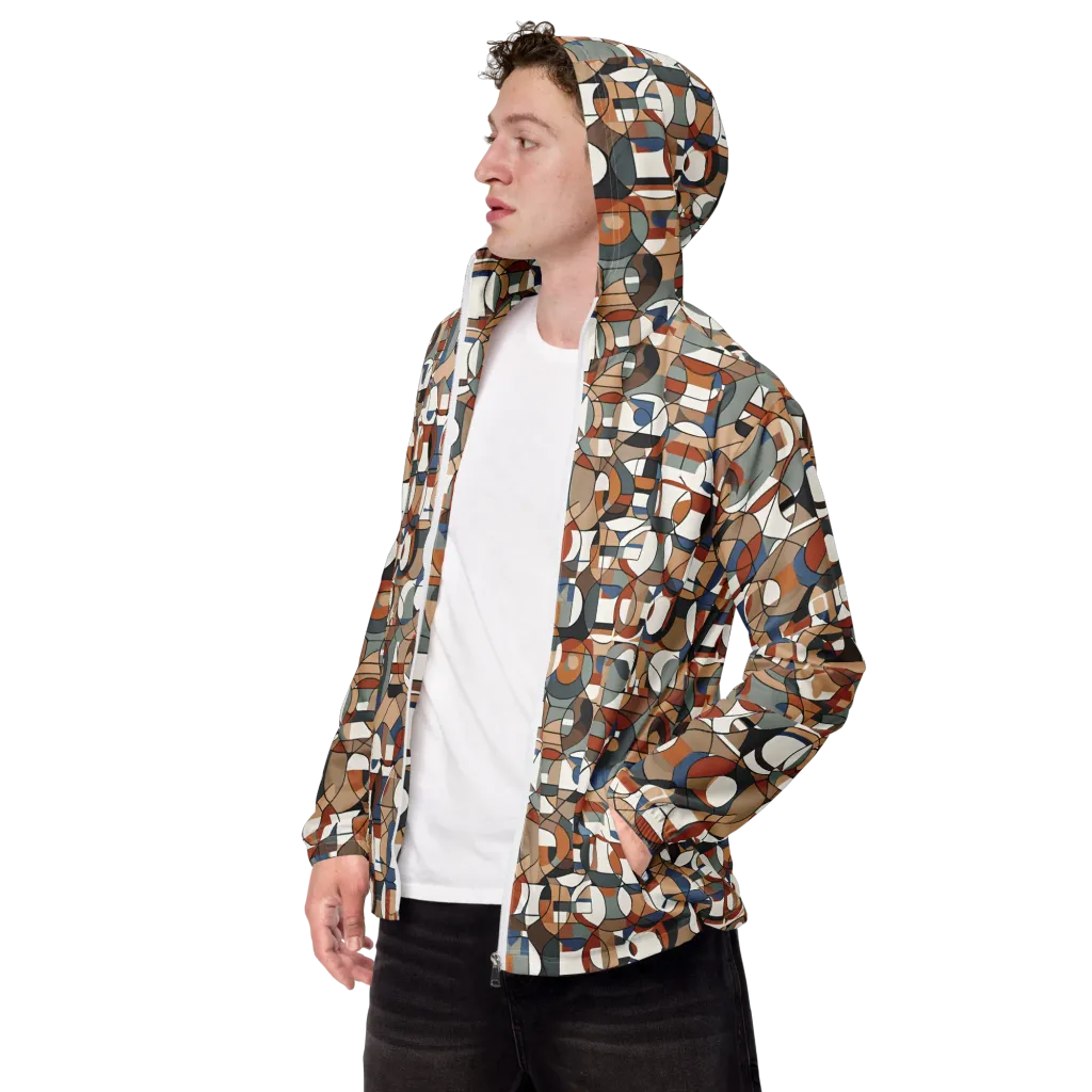 Contour Mosaic on Men's Windbreaker — Left Front