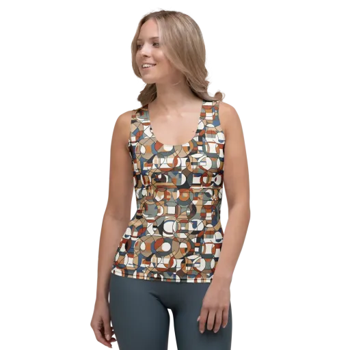 Contour Mosaic on a Women's Tank Top