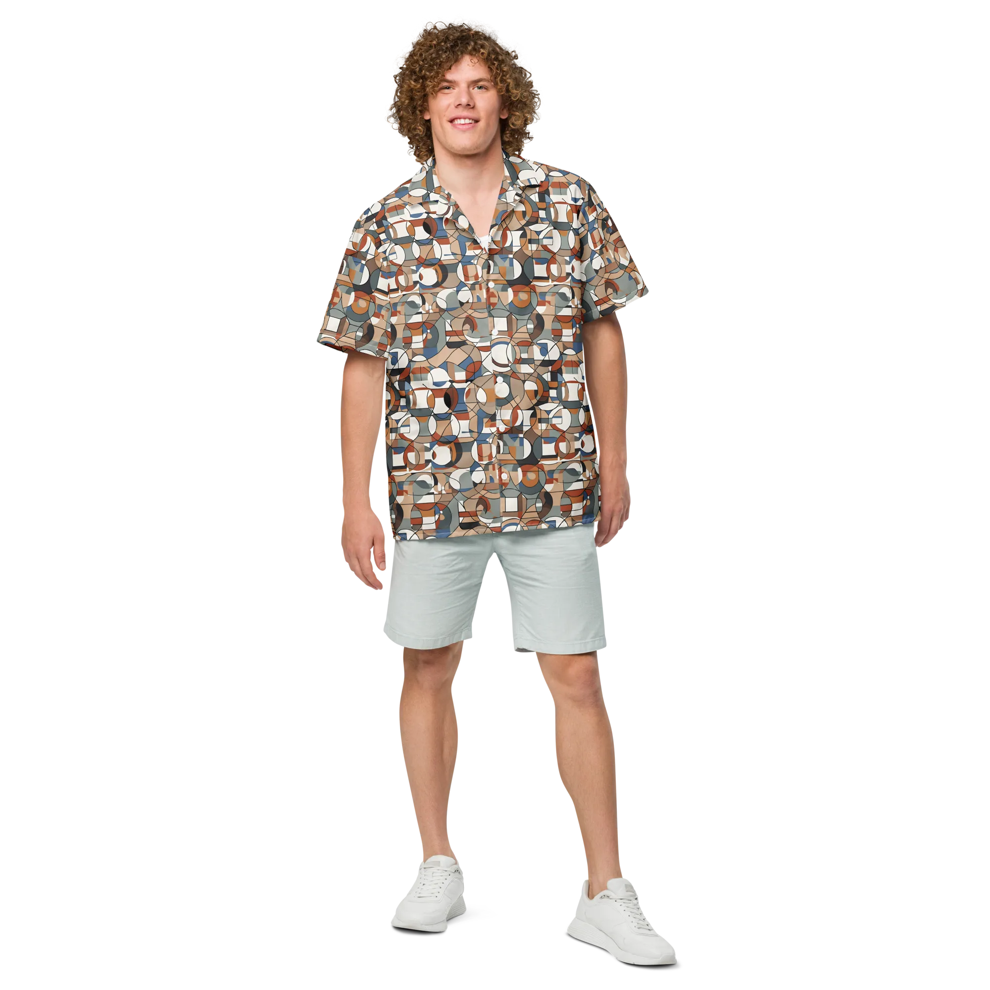 Contour Mosaic on Button Shirt — Front