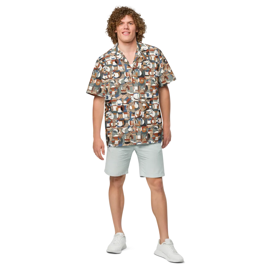 Contour Mosaic on Button Shirt — Front