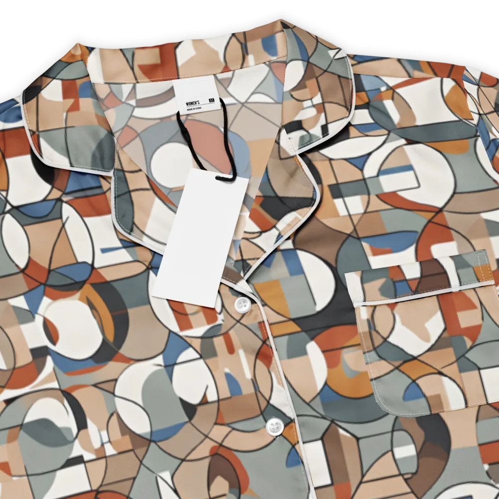 Contour Mosaic on Women's Short Sleeve Pajama Top — Product details