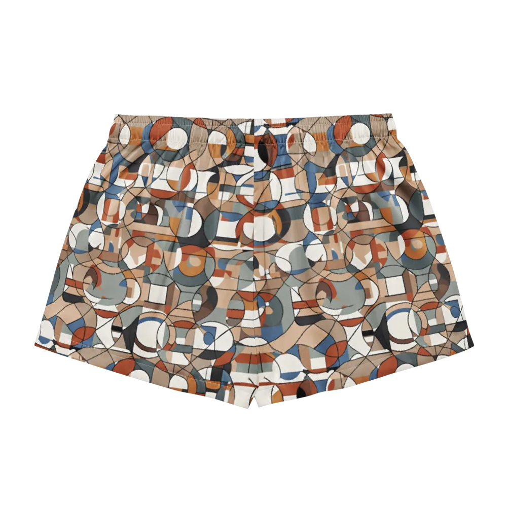 Contour Mosaic on Women's Pajama Shorts — Back