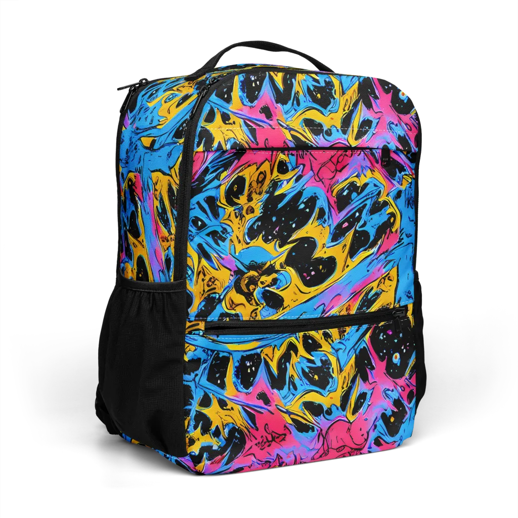 Electric Inkstorm on Utility Backpack — Right Front