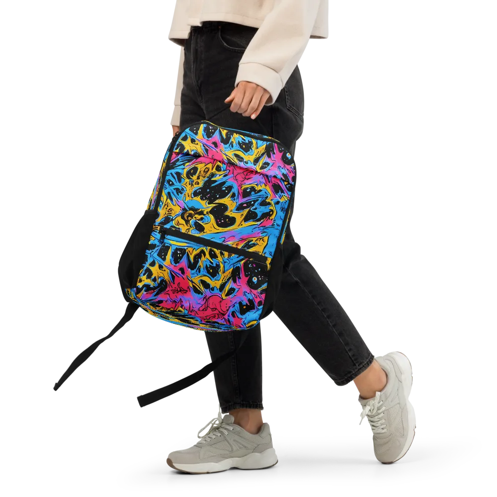 Electric Inkstorm on Utility Backpack — Front