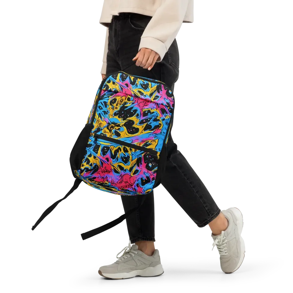 Electric Inkstorm on Utility Backpack — Front