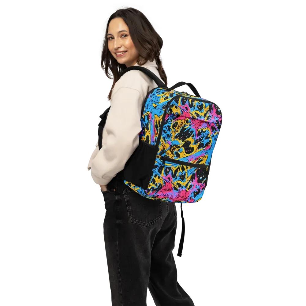 Electric Inkstorm on Utility Backpack — Back