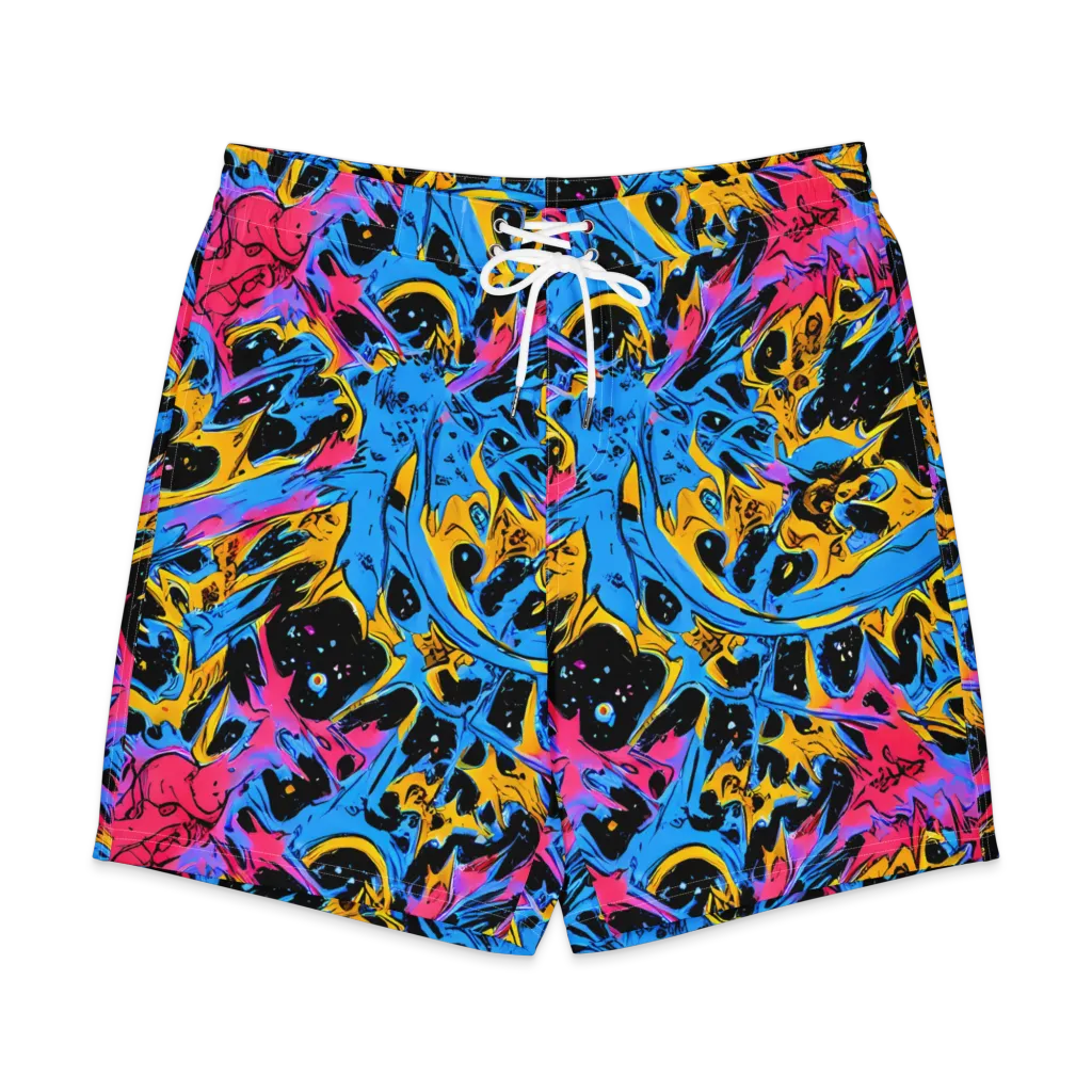 Electric Inkstorm on Men's Board Shorts — Front