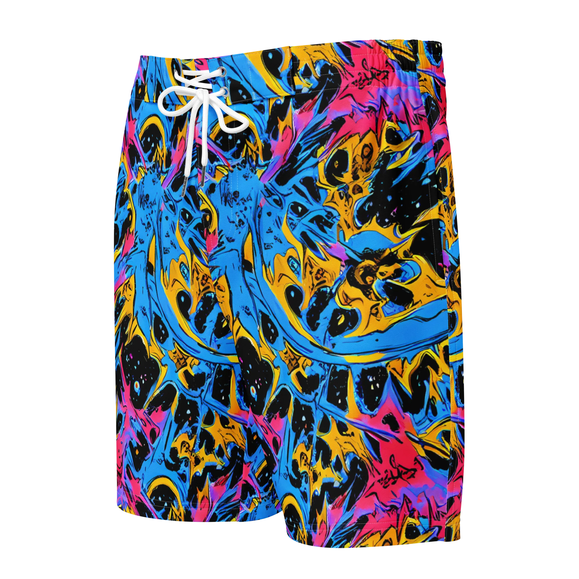 Electric Inkstorm on Men's Board Shorts — Front