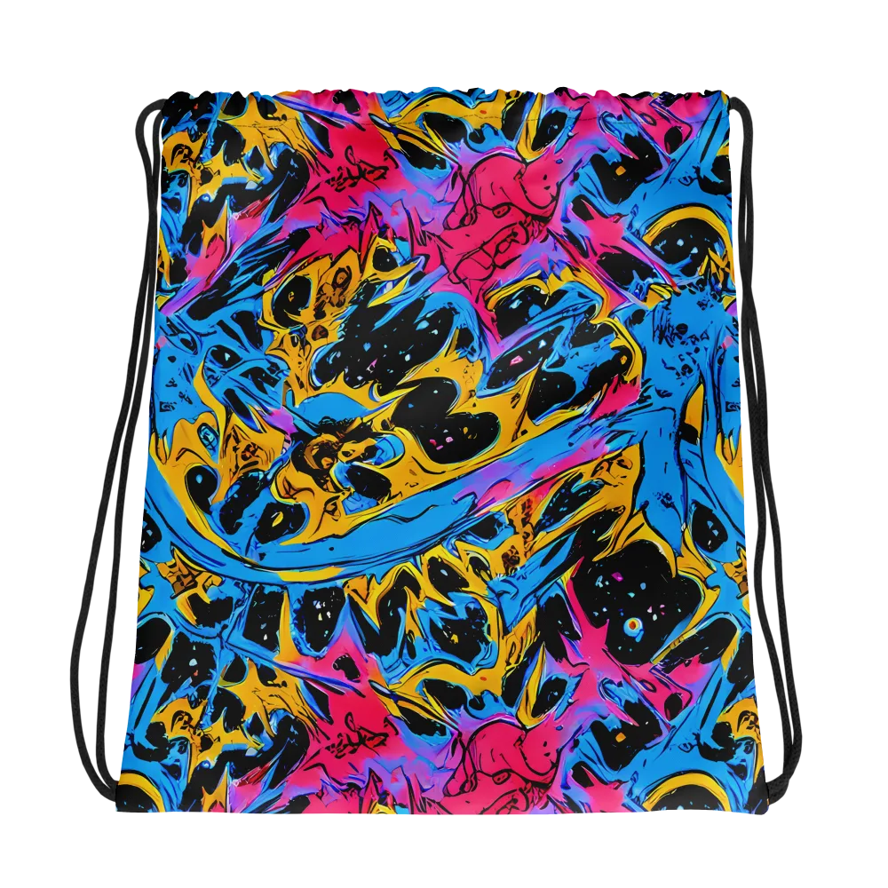 Electric Inkstorm on Drawstring Bag — Photo