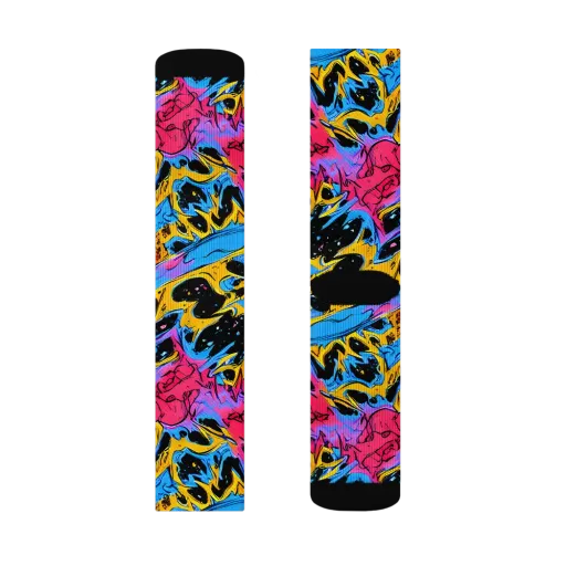 Electric Inkstorm on a Socks