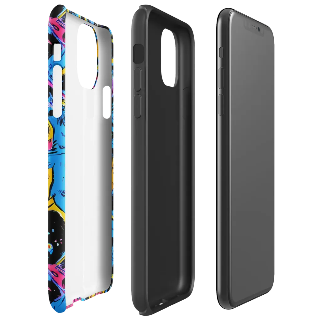 Electric Inkstorm on Tough Case for iPhone® — Right