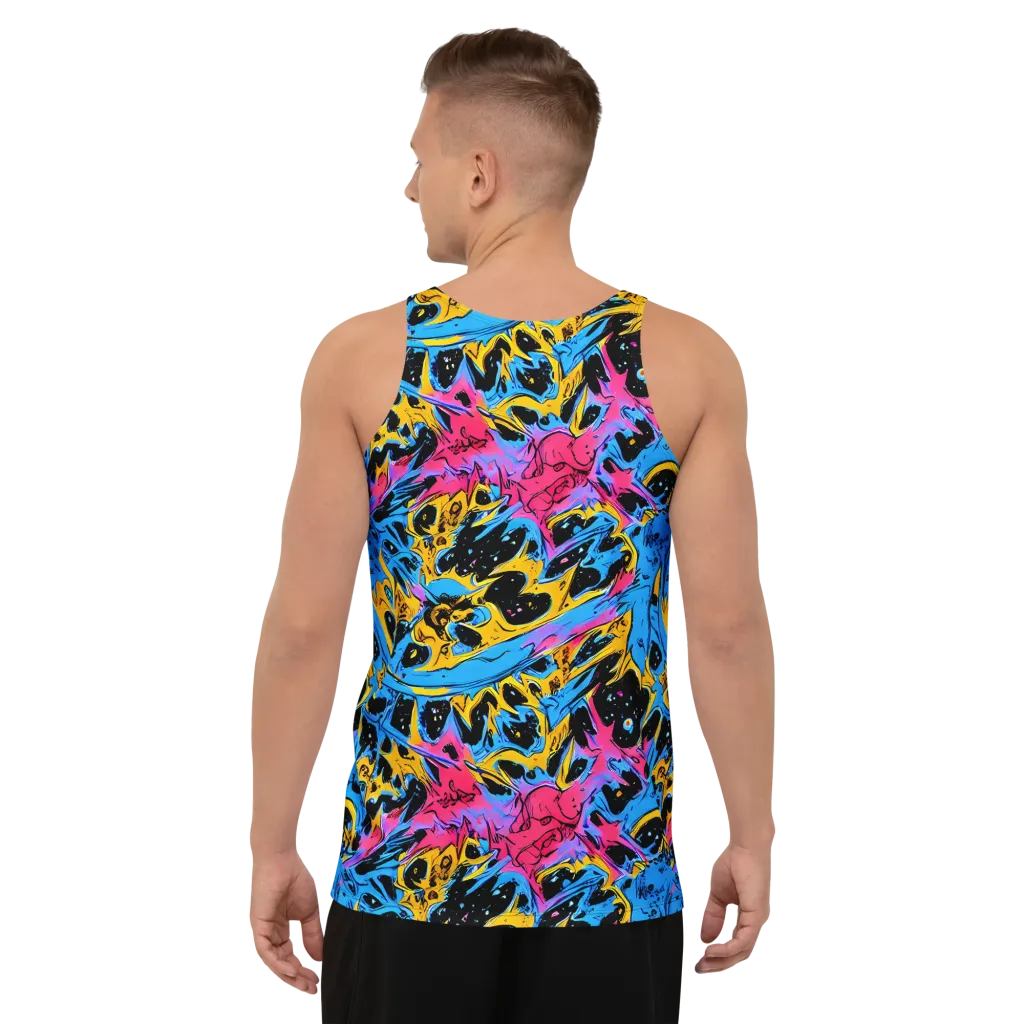 Electric Inkstorm on Men's Tank Top — Back