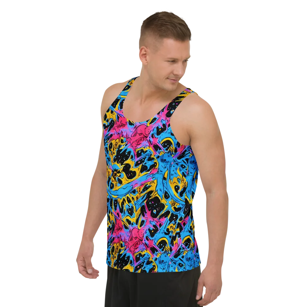 Electric Inkstorm on Men's Tank Top — Left Front