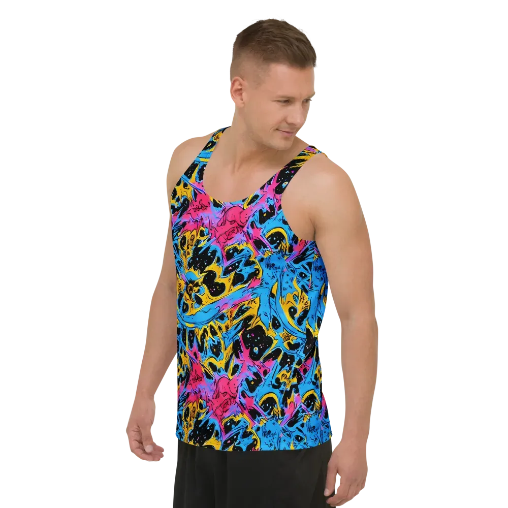 Electric Inkstorm on Men's Tank Top — Left Front