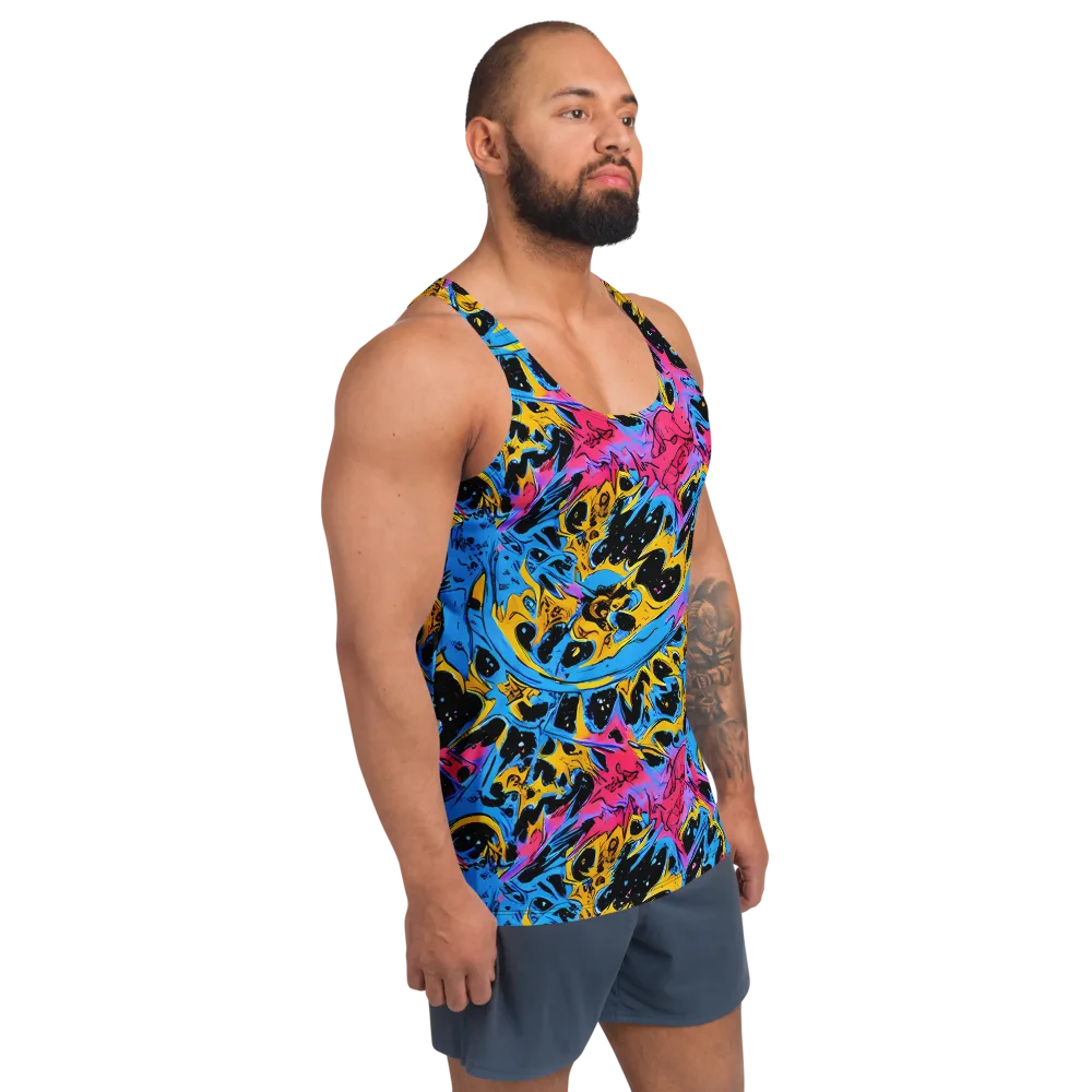 Electric Inkstorm on Men's Tank Top — Right Front