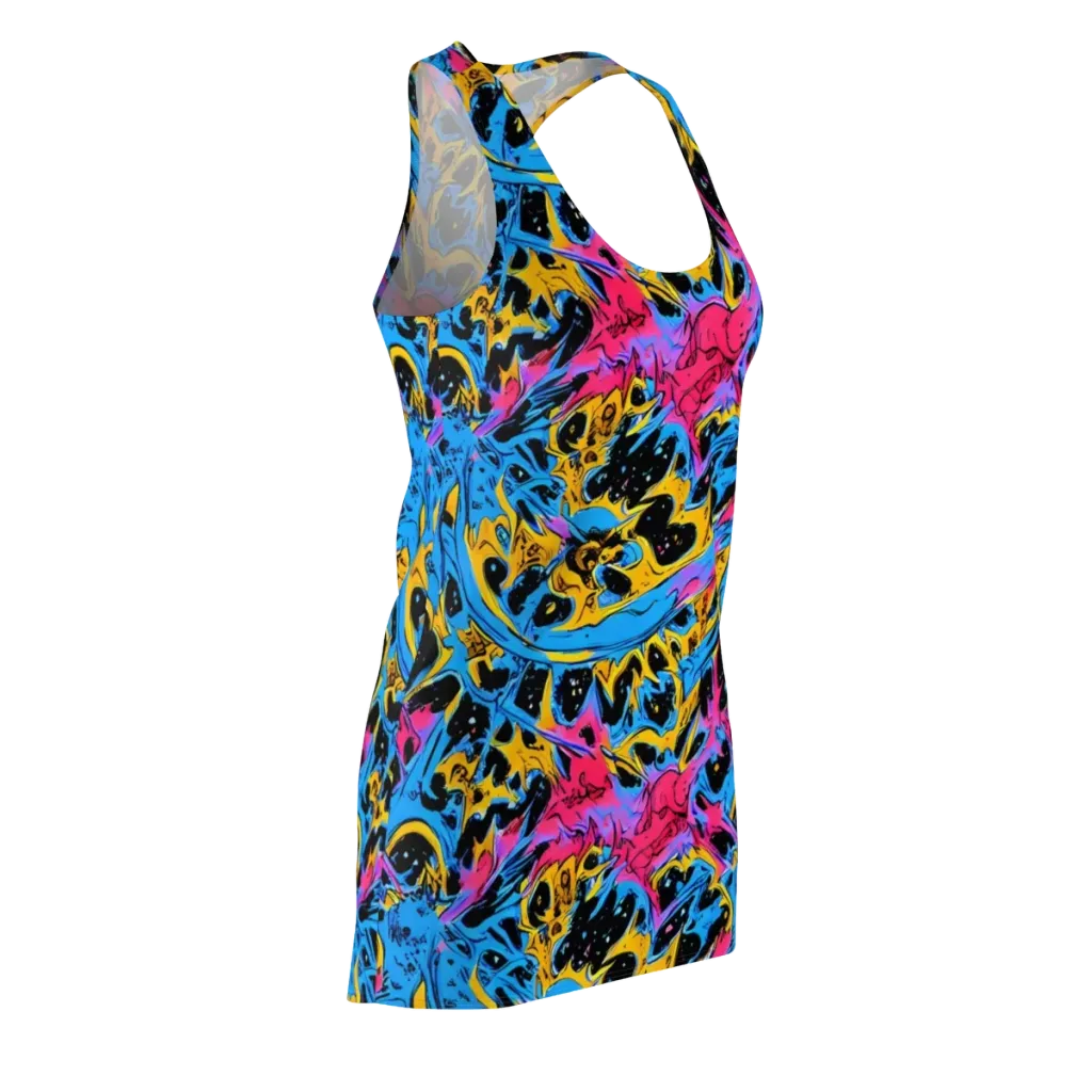 Electric Inkstorm on Racerback Dress — Front Side