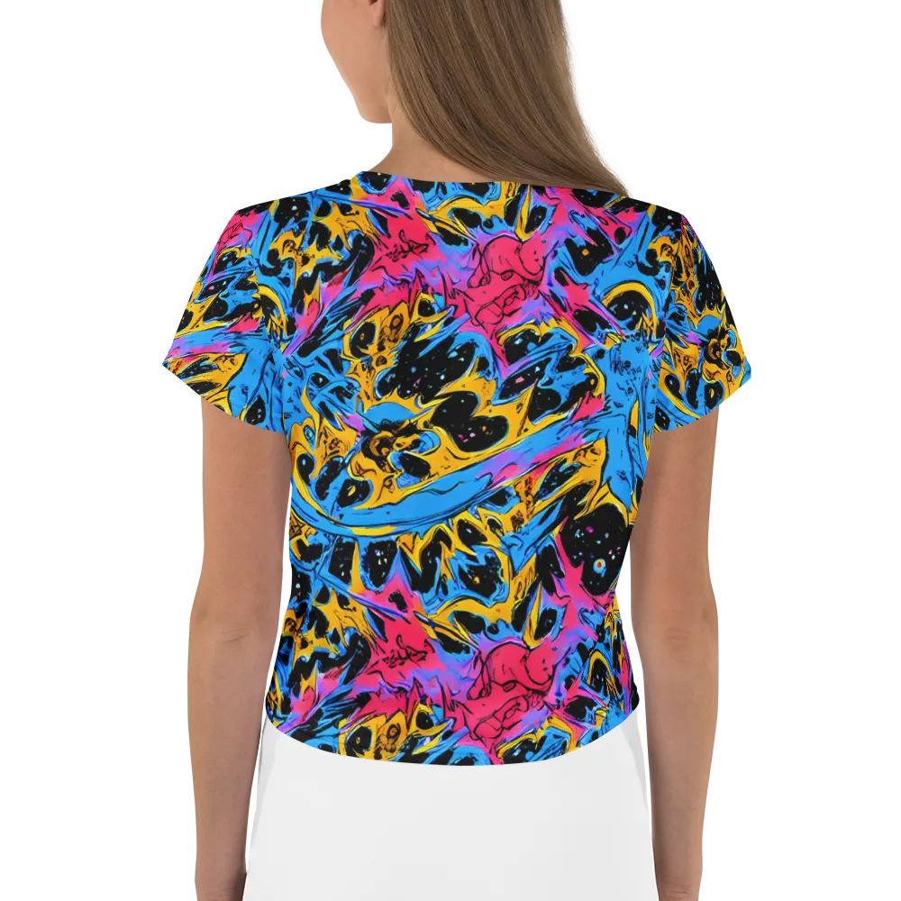 Electric Inkstorm on Crop Tee — Back