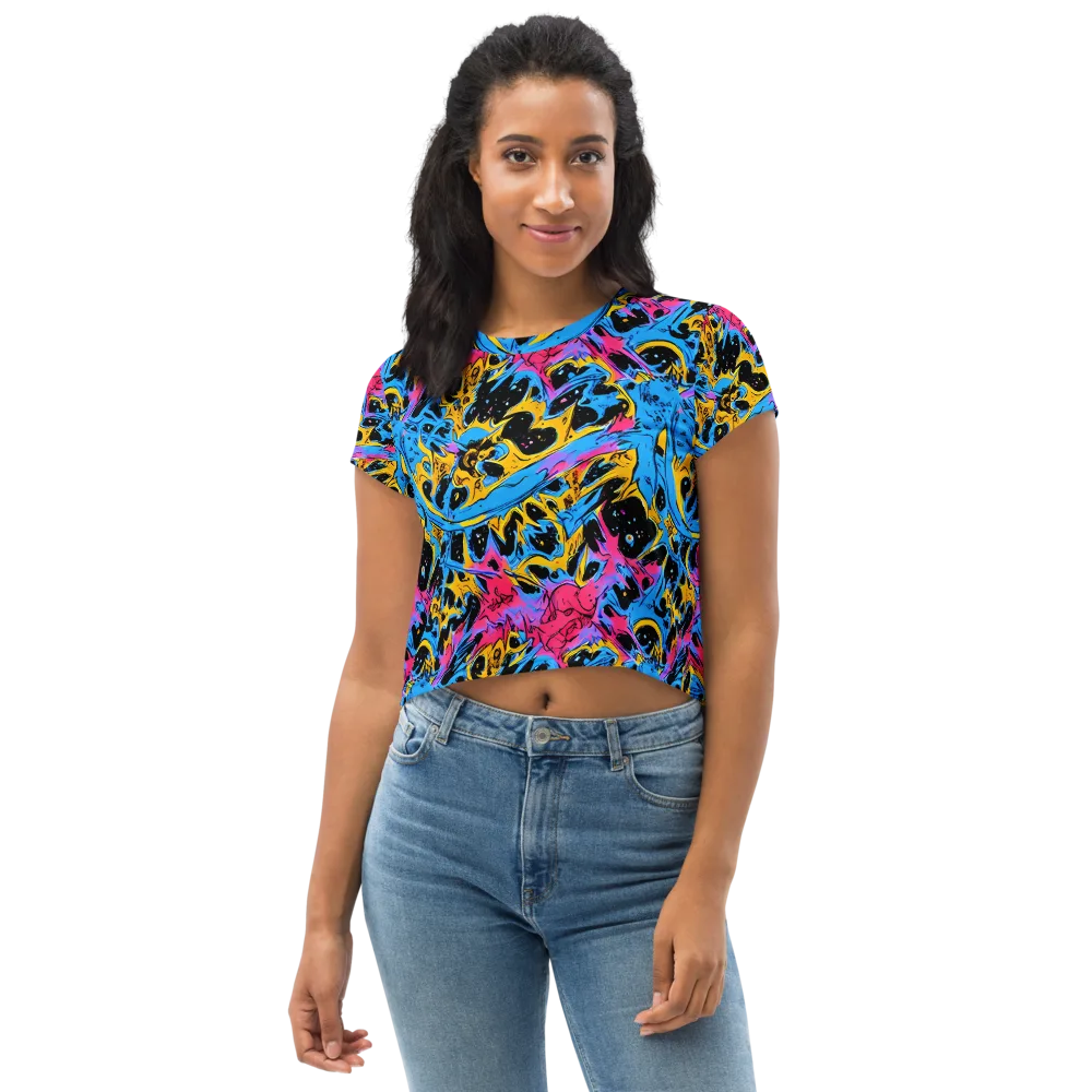 Electric Inkstorm on Crop Tee — Front