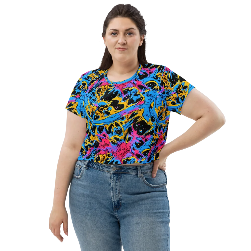 Electric Inkstorm on Crop Tee — Front