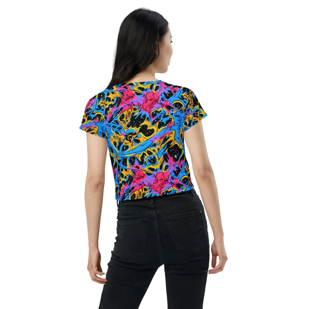 Electric Inkstorm on Crop Tee — Back