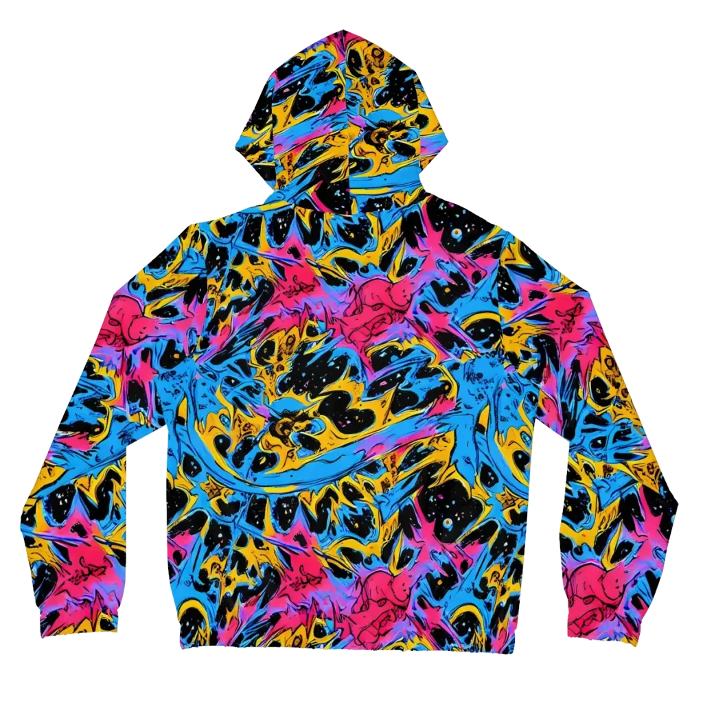 Electric Inkstorm on Women's Full-Zip Hoodie — Back