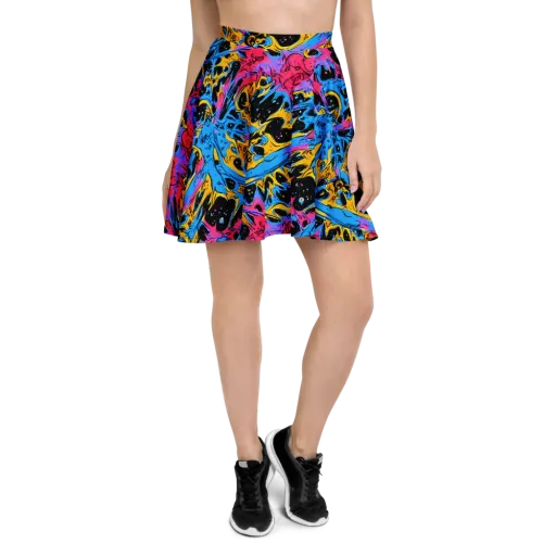 Electric Inkstorm on a Skater Skirt