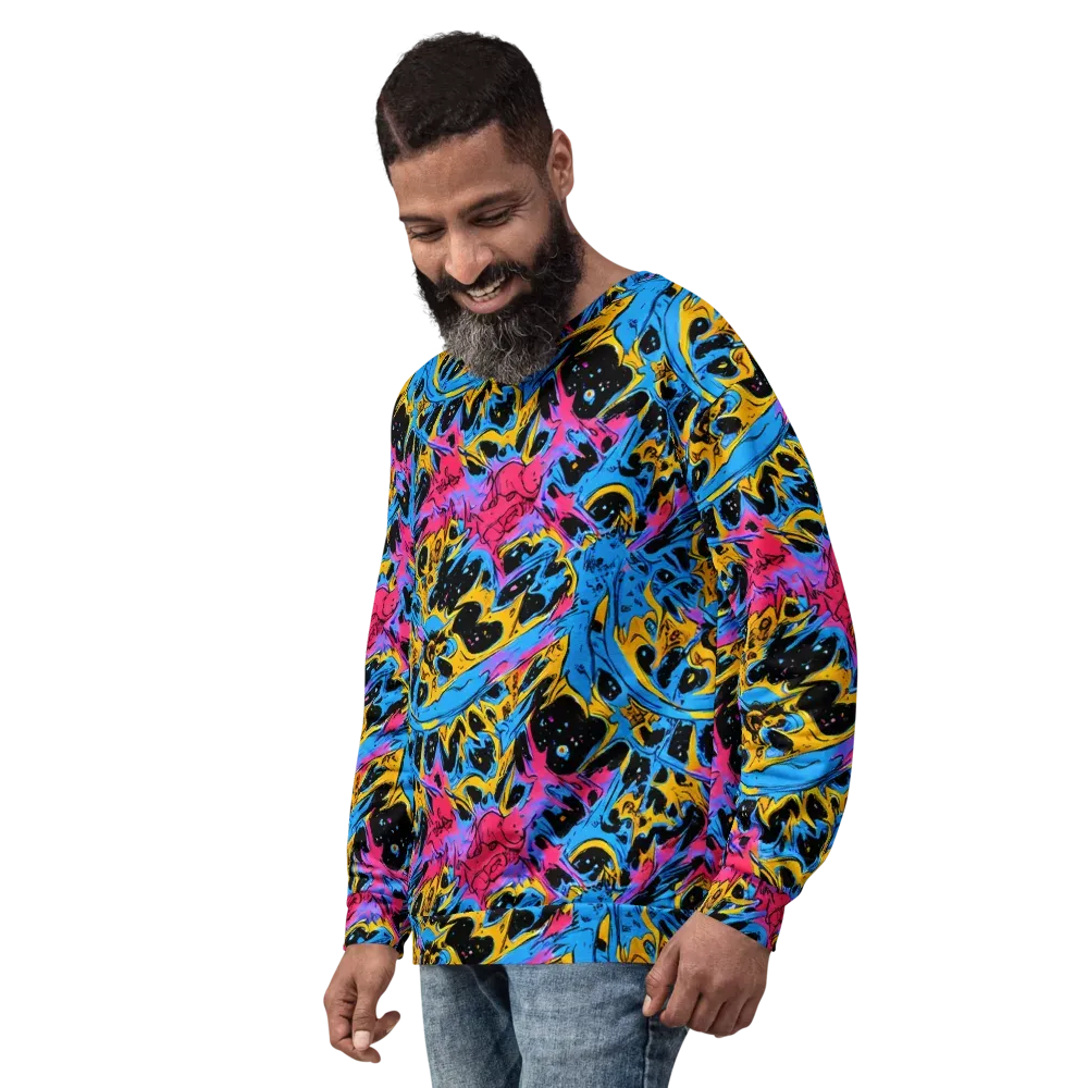 Electric Inkstorm on Sweatshirt — Left Front