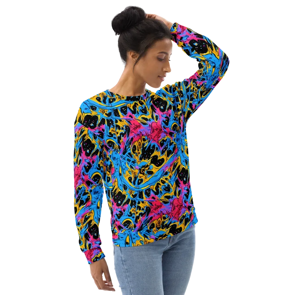 Electric Inkstorm on Sweatshirt — Right Front
