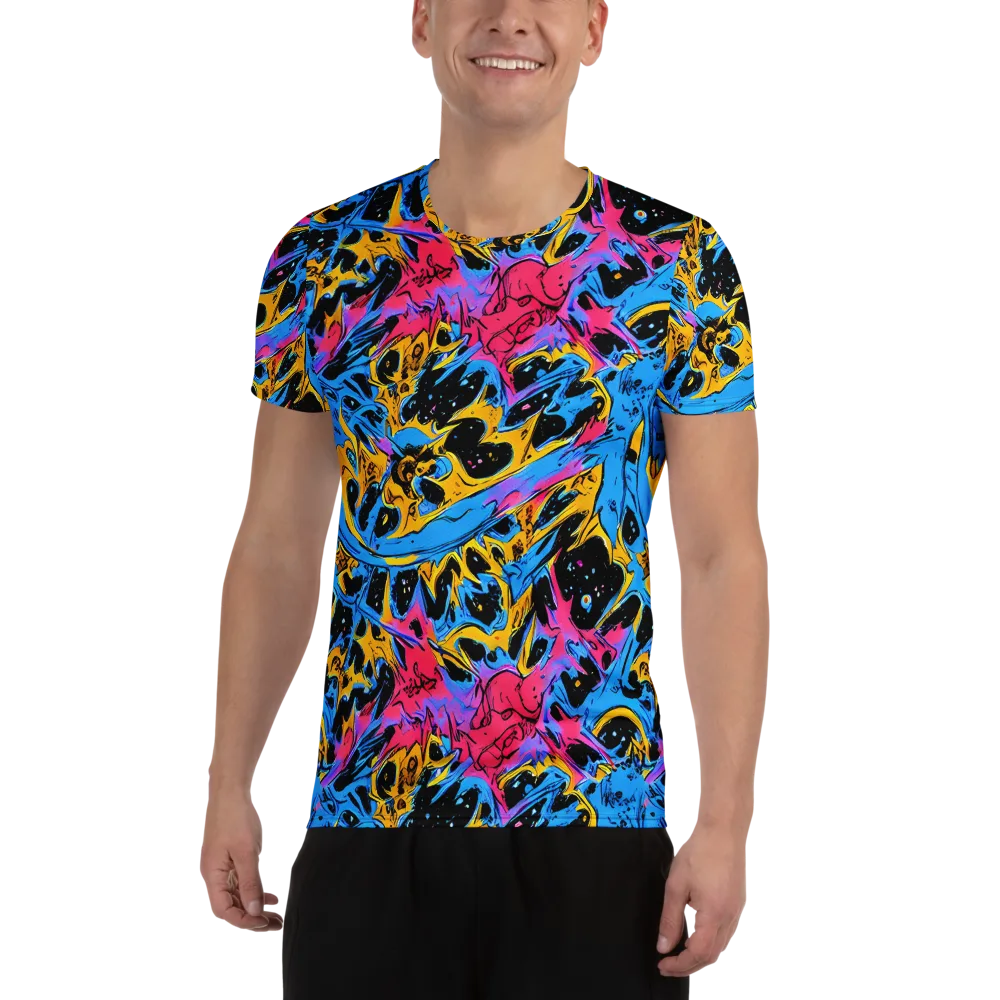 Electric Inkstorm on Men's Athletic T-Shirt — Front