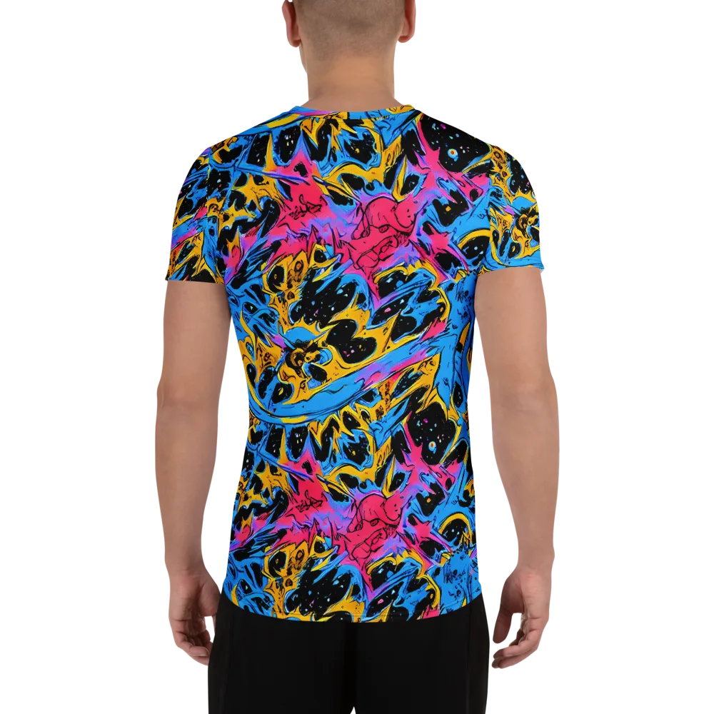 Electric Inkstorm on Men's Athletic T-Shirt — Back
