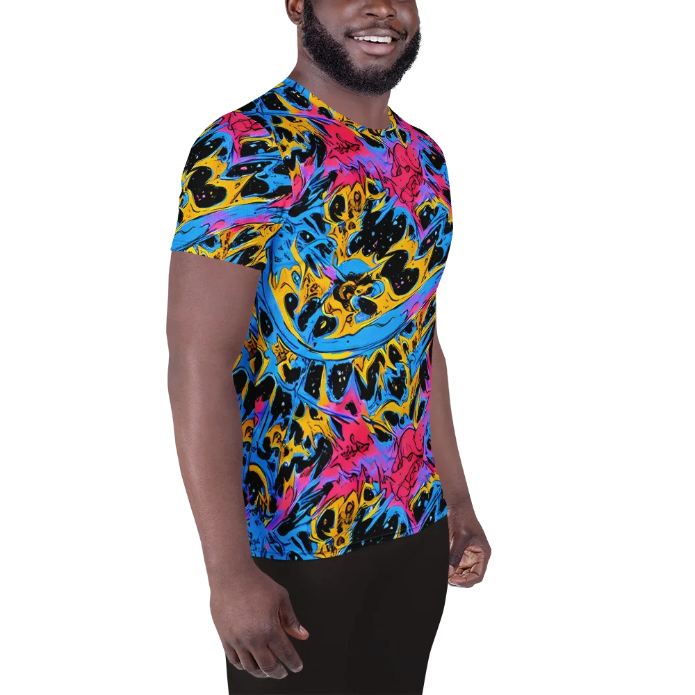 Electric Inkstorm on Men's Athletic T-Shirt — Right
