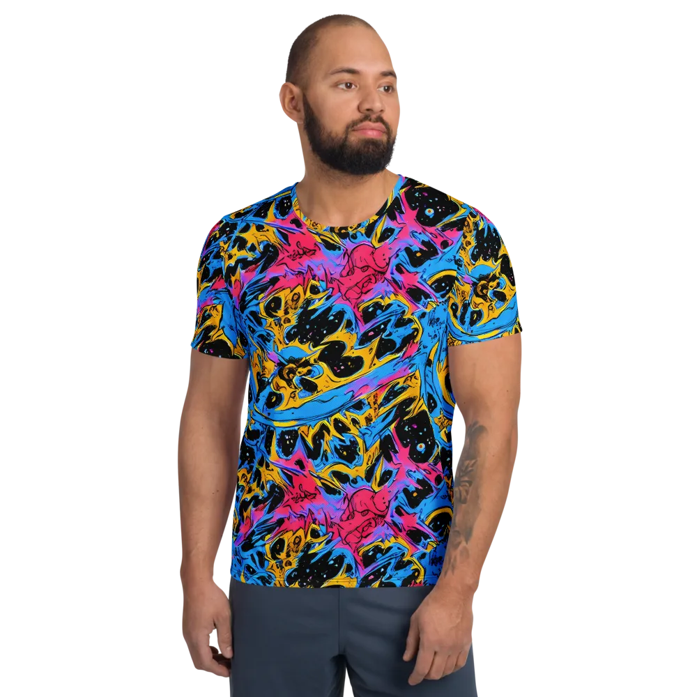 Electric Inkstorm on Men's Athletic T-Shirt — Front