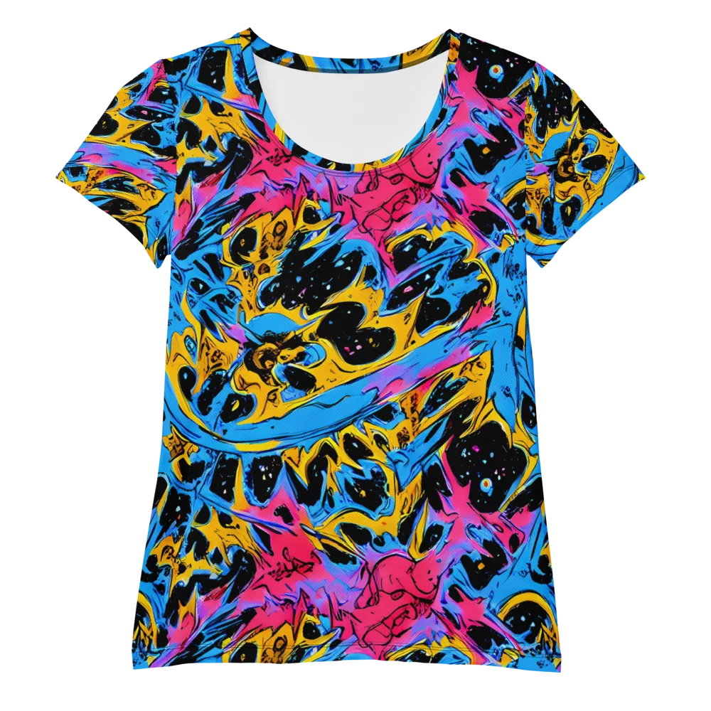 Electric Inkstorm on Women's Athletic T-Shirt — Front