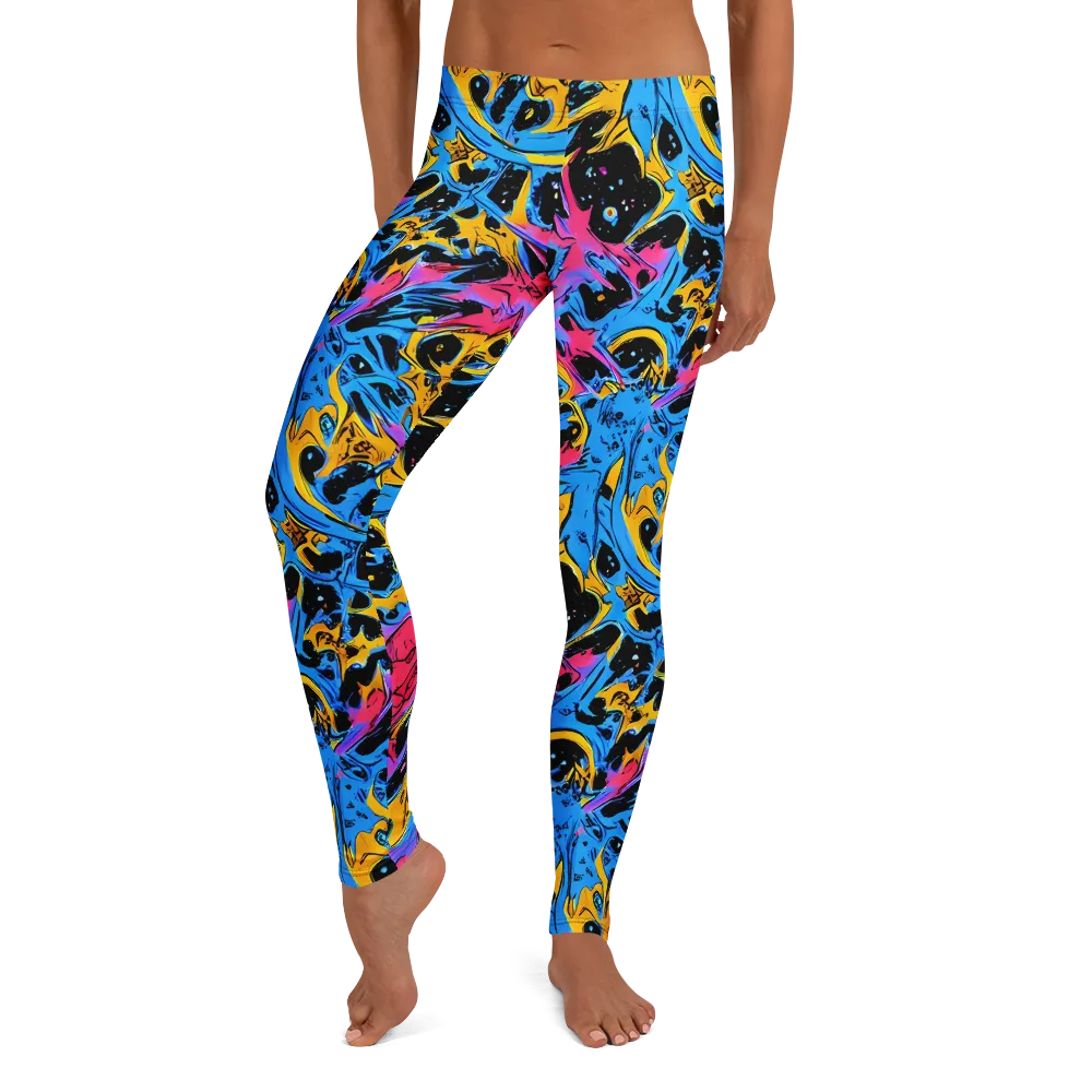 Electric Inkstorm on Leggings — Front