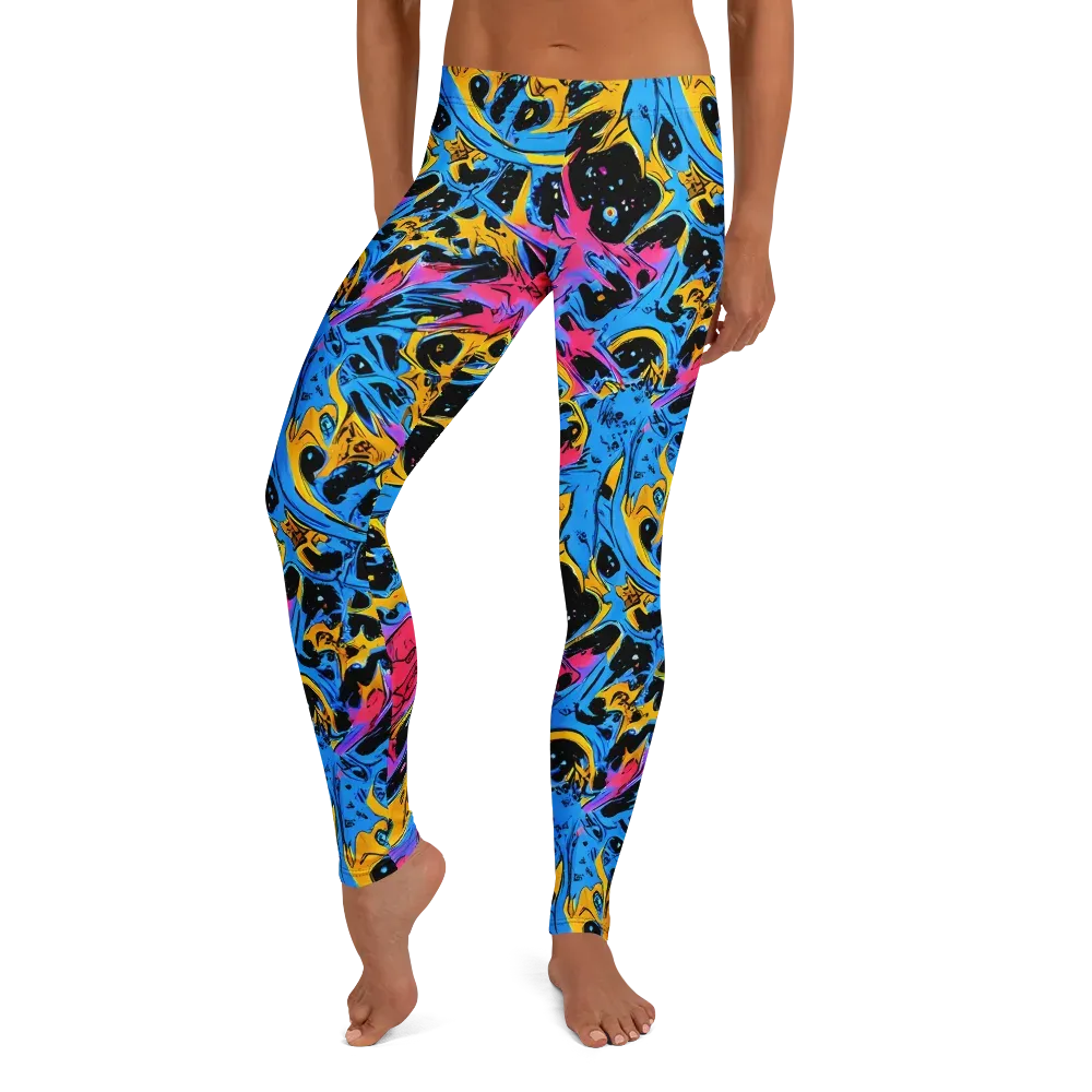 Electric Inkstorm on Leggings — Front