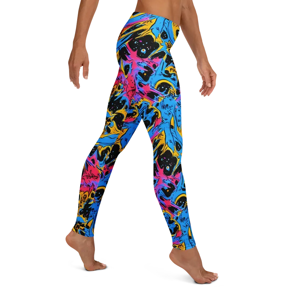 Electric Inkstorm on Leggings — Right
