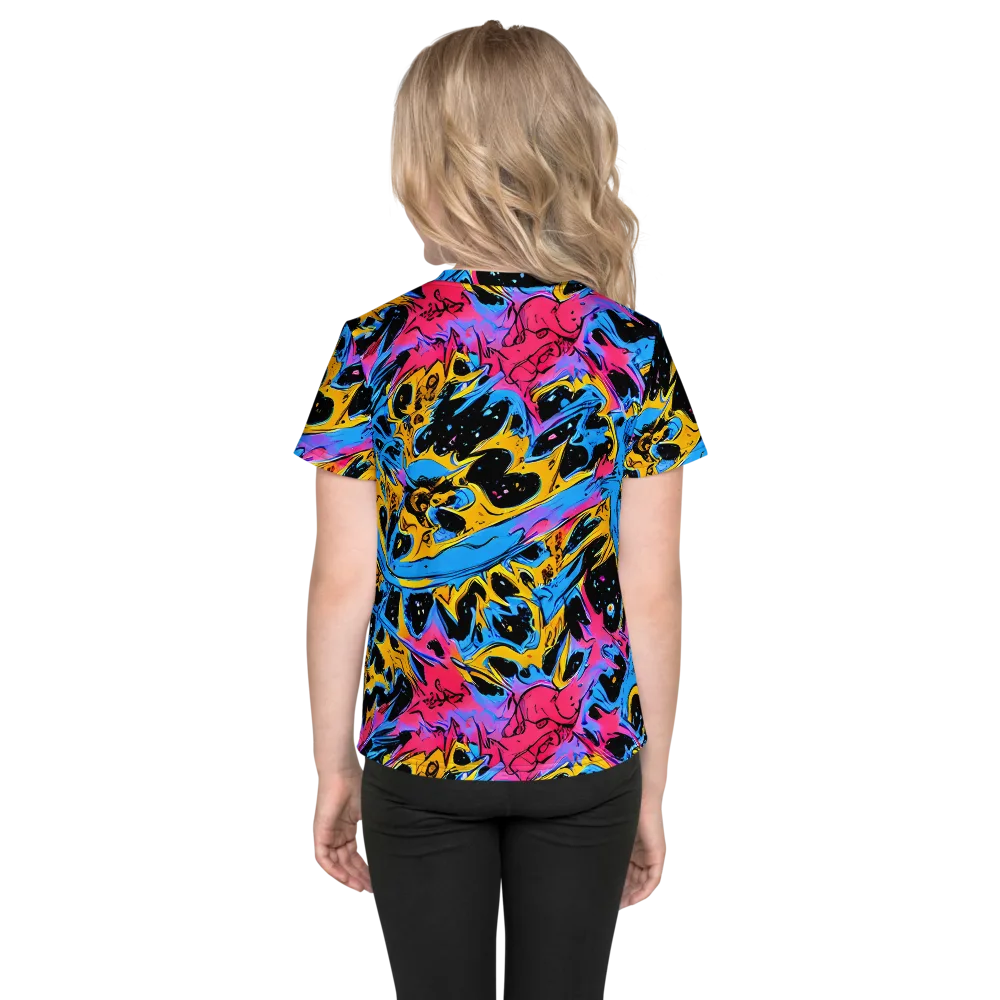 Electric Inkstorm on Kids Crew Neck T-Shirt — Back