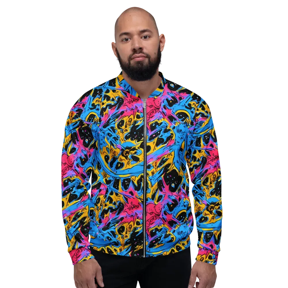 Electric Inkstorm on Bomber Jacket — Front