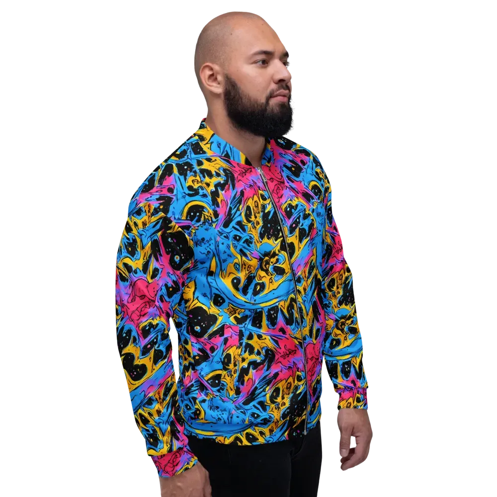 Electric Inkstorm on Bomber Jacket — Right