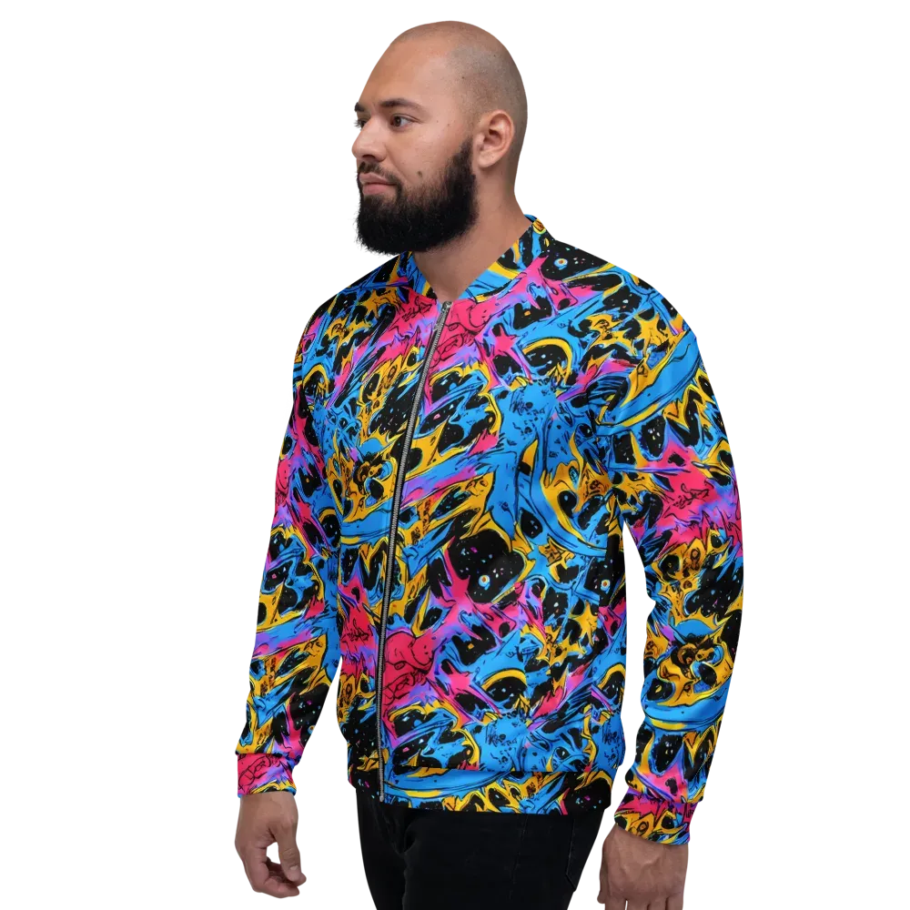 Electric Inkstorm on Bomber Jacket — Left