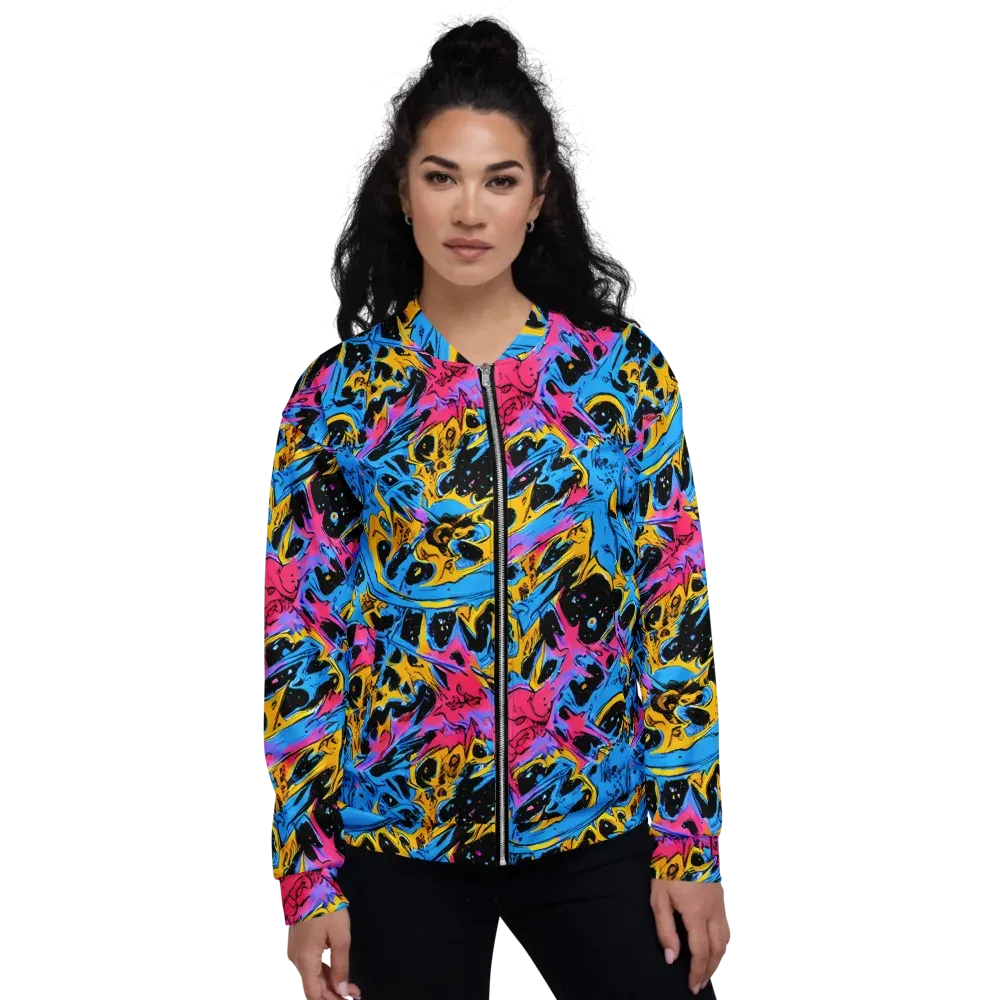 Electric Inkstorm on Bomber Jacket — Front