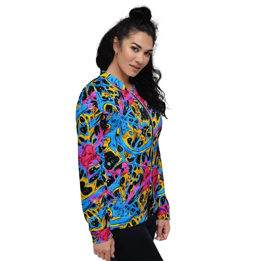 Electric Inkstorm on Bomber Jacket — Right