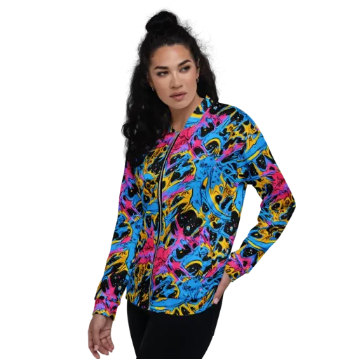 Electric Inkstorm on a Bomber Jacket