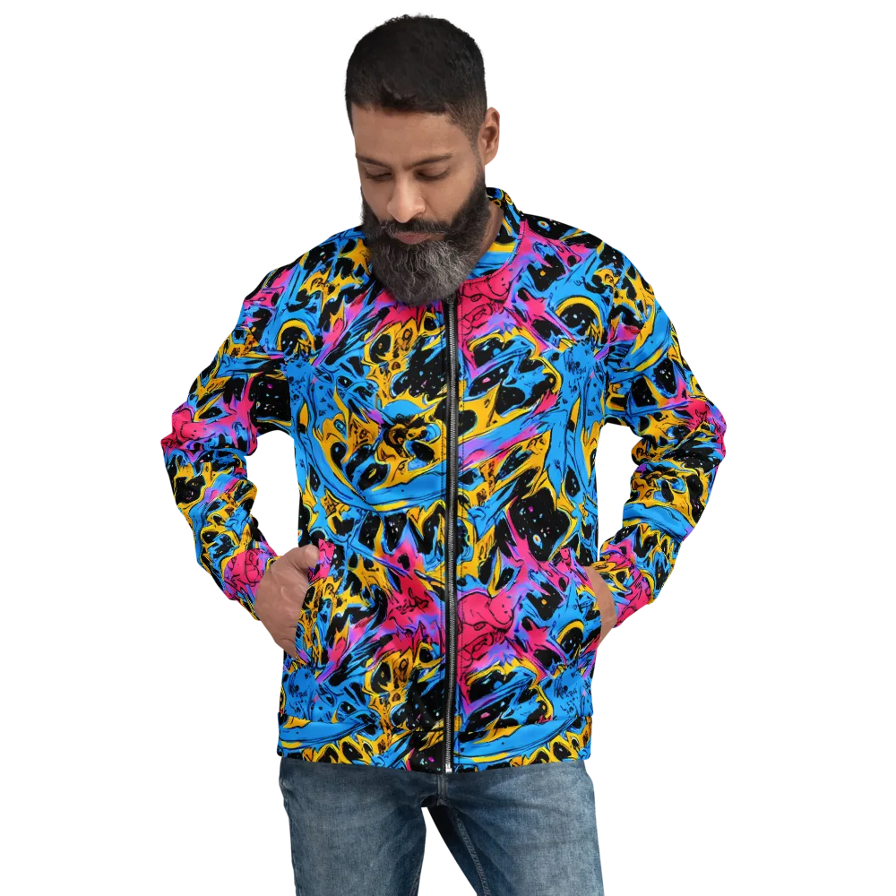 Electric Inkstorm on Bomber Jacket — Front