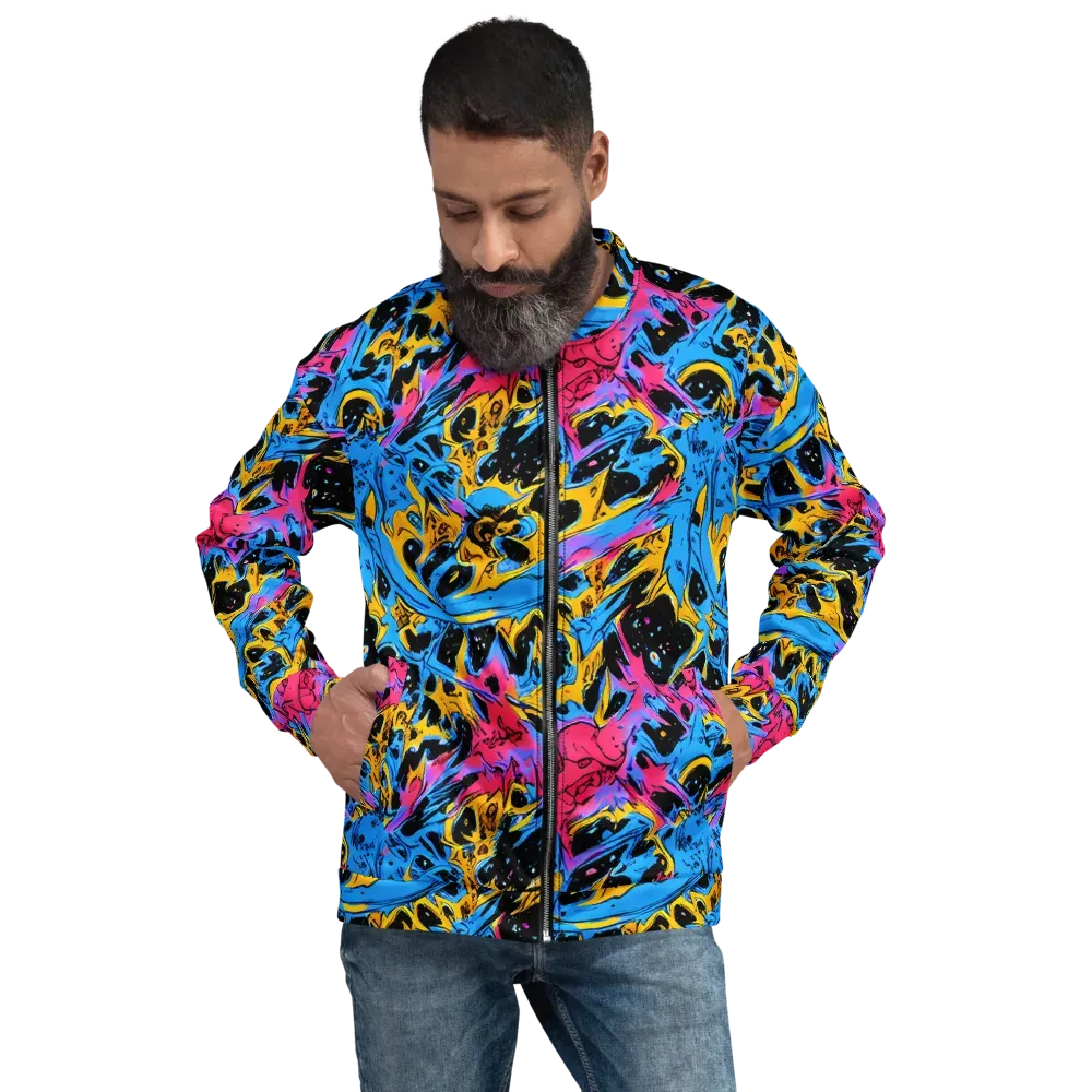 Electric Inkstorm on Bomber Jacket — Front