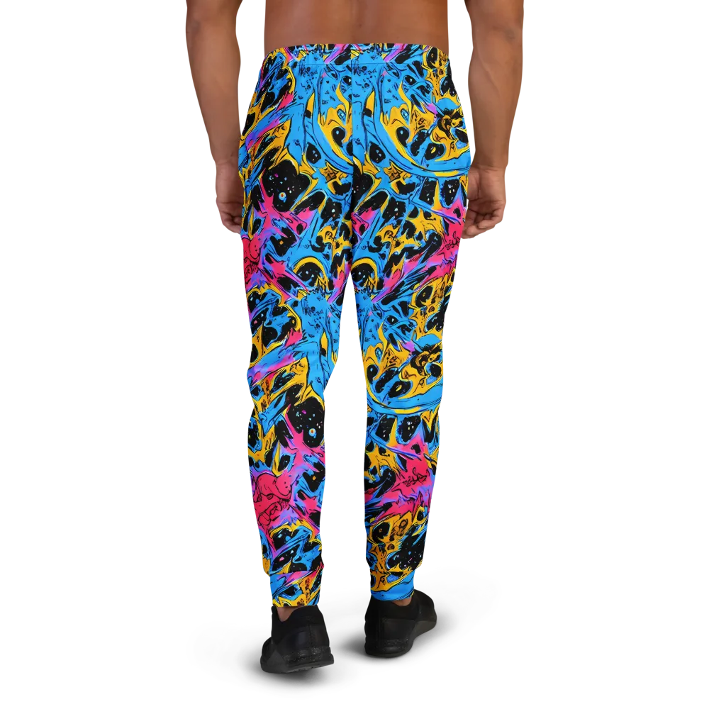 Electric Inkstorm on Men's Joggers — Back