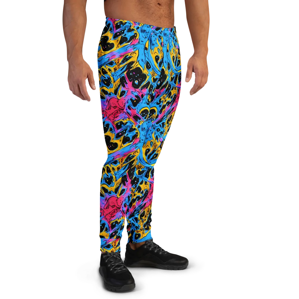 Electric Inkstorm on Men's Joggers — Right