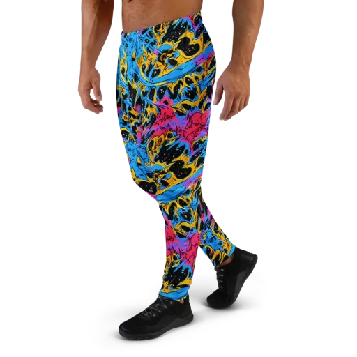 Electric Inkstorm on a Men's Joggers