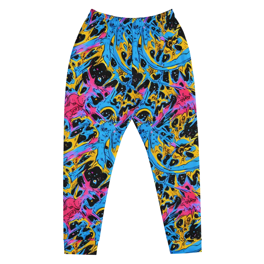 Electric Inkstorm on Men's Joggers — Front